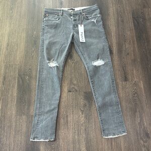 Purple Brand Gray Distressed Jeans
